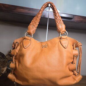 EUC MIchael Kors Bag - Expandable Tote satchel - Cognac pebble leather